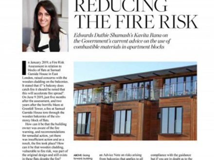 Reducing the Fire Risk in Apartment Blocks
