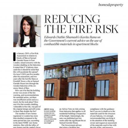 Reducing the Fire Risk
