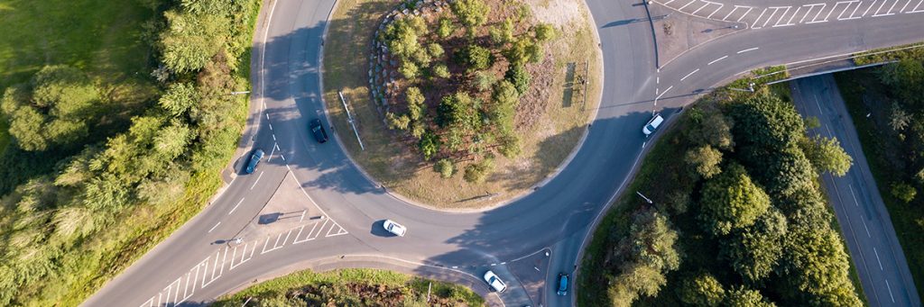 roundabout arial view