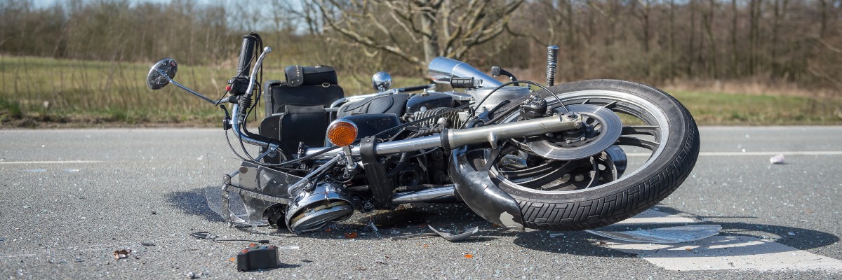Edwards Duthie Shamash - Motorbike Accident Claims - Picture of a crashed motorcycle.
